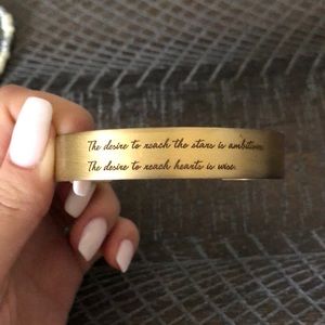 Gold engraved bracelet